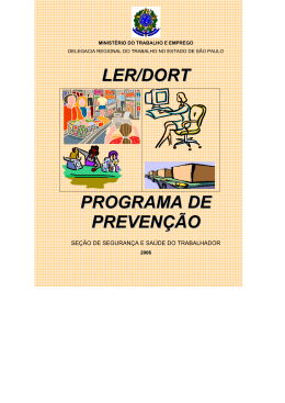 LER/DORT PROGRAMA DE PREVENÇÃO