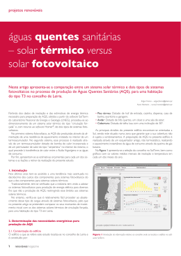 &aacute;guas quentes sanit&aacute;rias &ndash; solar t&eacute;rmico versus solar fotovoltaico