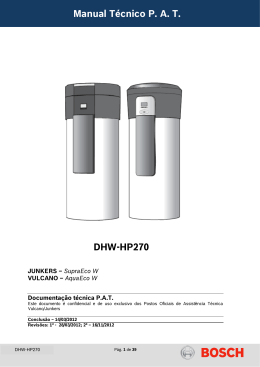 Manual Técnico P. A. T. DHW-HP270