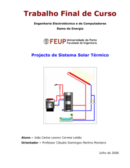 Projecto de Sistema Solar T&eacute;rmico