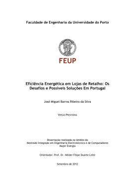 Vers&atilde;o Provis&oacute;ria da Disserta&ccedil;&atilde;o - Efici&ecirc;ncia Energ&eacute;tica em Lojas