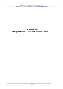 Capítulo 107 – Dissipador Tipo VI do USBR modelo