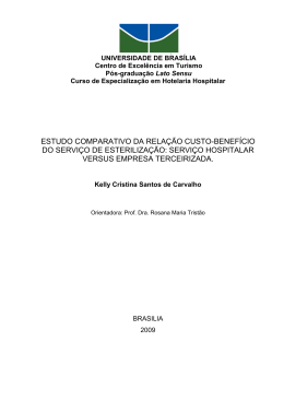 estudo comparativo da rela&ccedil;&atilde;o custo-benef&iacute;cio do servi&ccedil;o de