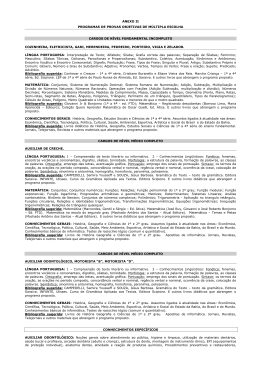 Programa de Prova - Magnus Concursos