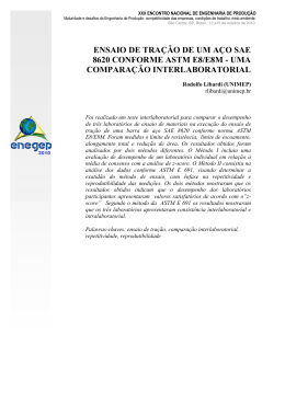 ensaio de tra&ccedil;&atilde;o de um a&ccedil;o sae 8620 conforme astm e8/e8m