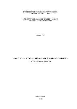 a matem&aacute;tica em georges perec e jorge luis borges