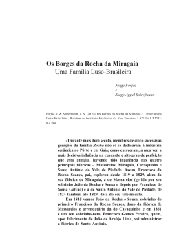 Os Borges da Rocha da Miragaia Uma Família Luso