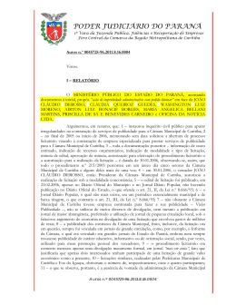 PODER JUDICI&Aacute;RIO DO PARAN&Aacute; - Minist&eacute;rio P&uacute;blico do Paran&aacute;