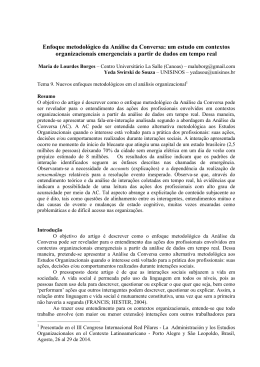 Enfoque metodol&oacute;gico da An&aacute;lise da Conversa: um estudo em