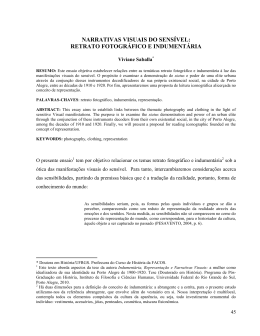 Narrativas visuais do sens&iacute;vel: retrato fotogr&aacute;fico e indument&aacute;ria