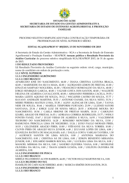 Resultado Provis&oacute;rio da An&aacute;lise Curricular