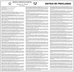 EDITAIS DE PROCLAMAS