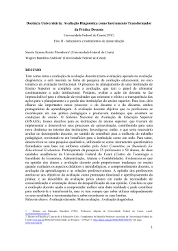 (Doc&ecirc;ncia Universit&aacute;ria Avalia&ccedil;&atilde;o Diagn&oacute;stica como