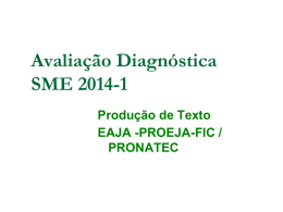 Avaliação Diagnóstica SME 2014-1