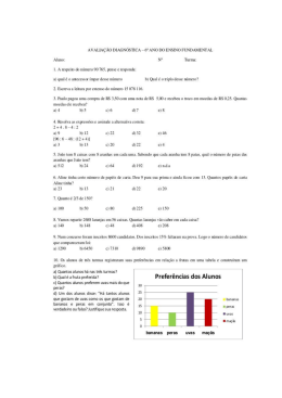 AVALIAÇÃO DIAGNÓSTICA - 6° ANÚ DO ENSINO FUNDAMENTAL