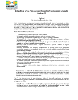 Estatuto da Uni&atilde;o Nacional dos Dirigentes Municipais