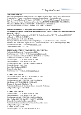 9&ordf; Regi&atilde;o - Paran&aacute;