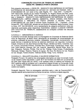 Conven&ccedil;&atilde;o Coletiva 2008/2009 SIEMACO PONTA - Siese-PR