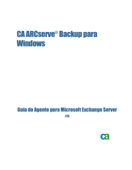 Guia do Agente para Microsoft Exchange Server do CA ARCserve