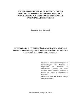 DEPARTAMENTO DE ENGENHARIA MEC&Acirc;NICA PROGRAMA DE