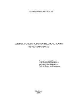 estudo experimental do controle de um reator de policondensa&ccedil;&atilde;o