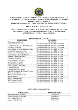 Resultado preliminar (10/6/2015 &agrave;s 15h31)