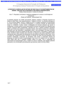 II Congresso Nacional de Formação de Professores XII Congresso