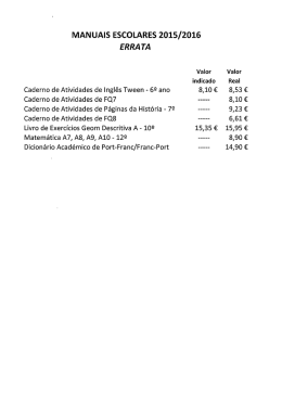 Livros Adotados - Colégio de S. Miguel