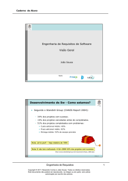 Engenharia de Requisitos de Software Vis&atilde;o Geral
