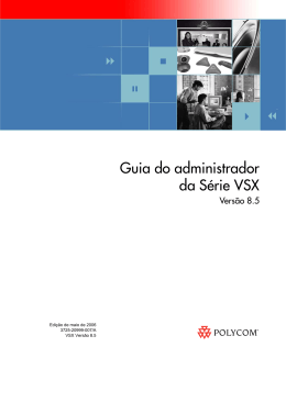 Guia do administrador da s&eacute;rie VSX, Vers&atilde;o 8.5