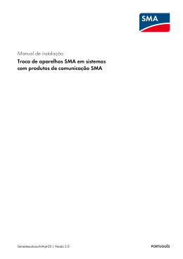 Manual de instalação - SMA Solar Technology AG