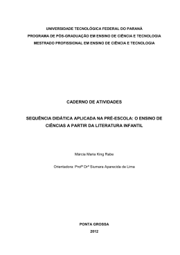 CADERNO DE ATIVIDADES SEQUÊNCIA DIDÁTICA