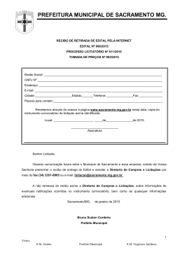 ESTADO DE GOI&Aacute;S - Prefeitura Municipal de Sacramento