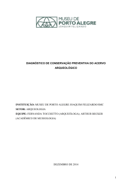 Diagn&oacute;stico de Conserva&ccedil;&atilde;o Preventiva do Acervo Arqueol&oacute;gico