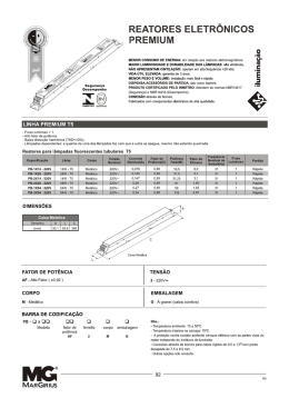 Técnico - Português - Reator T5 premium