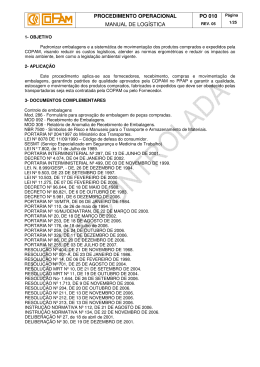 procedimento operacional manual de log&iacute;stica po 010