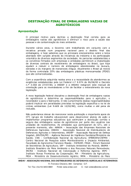 destina&ccedil;&atilde;o final de embalagens vazias de agrot&oacute;xicos