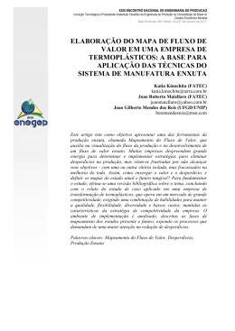 ELABORA&Ccedil;&Atilde;O DO MAPA DE FLUXO DE VALOR EM UMA