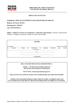 EDITAL RP 02 2013 armamento, municoes e apetrechos