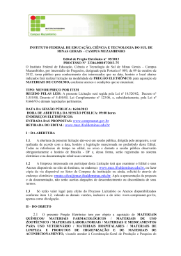 Veja o anexo - ifsuldeminas.edu