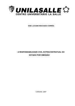 a responsabilidade civil extracontratual do estado por omissão