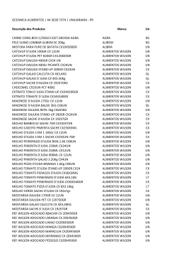 lista de produtos pdf