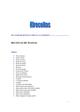RECEITAS DE MASSAS - Minha Vida Corpo e Saude