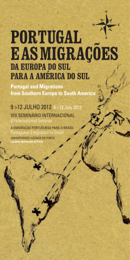 VIII Seminário Internacional "A Emigração Portuguesa para o Brasil "