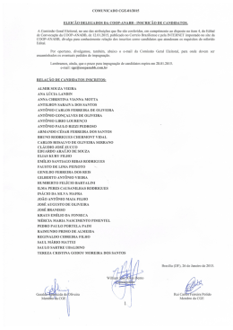 COMUNICADO CGE-01/2015 ELEISZÃO - Coop