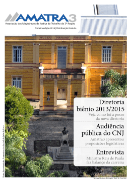 Entrevista Diretoria bi&ecirc;nio 2013/2015 Audi&ecirc;ncia p&uacute;blica