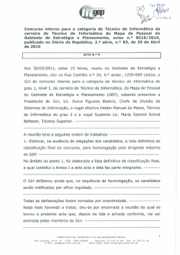 Lista Final - Gabinete de Estratégia e Planeamento