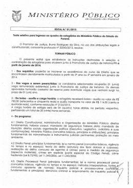edital de abertura