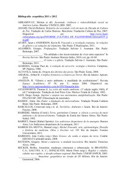 Bibliografia ecopolítica 2011 e 2012 ABRAMOVAY - PUC-SP