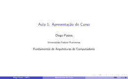 Aula 1: Apresentação do Curso - Universidade Federal Fluminense